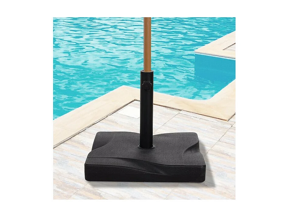 Pied de parasol carré WAVES noir