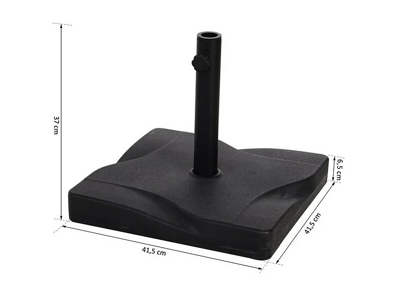 Pied de parasol carré WAVES noir