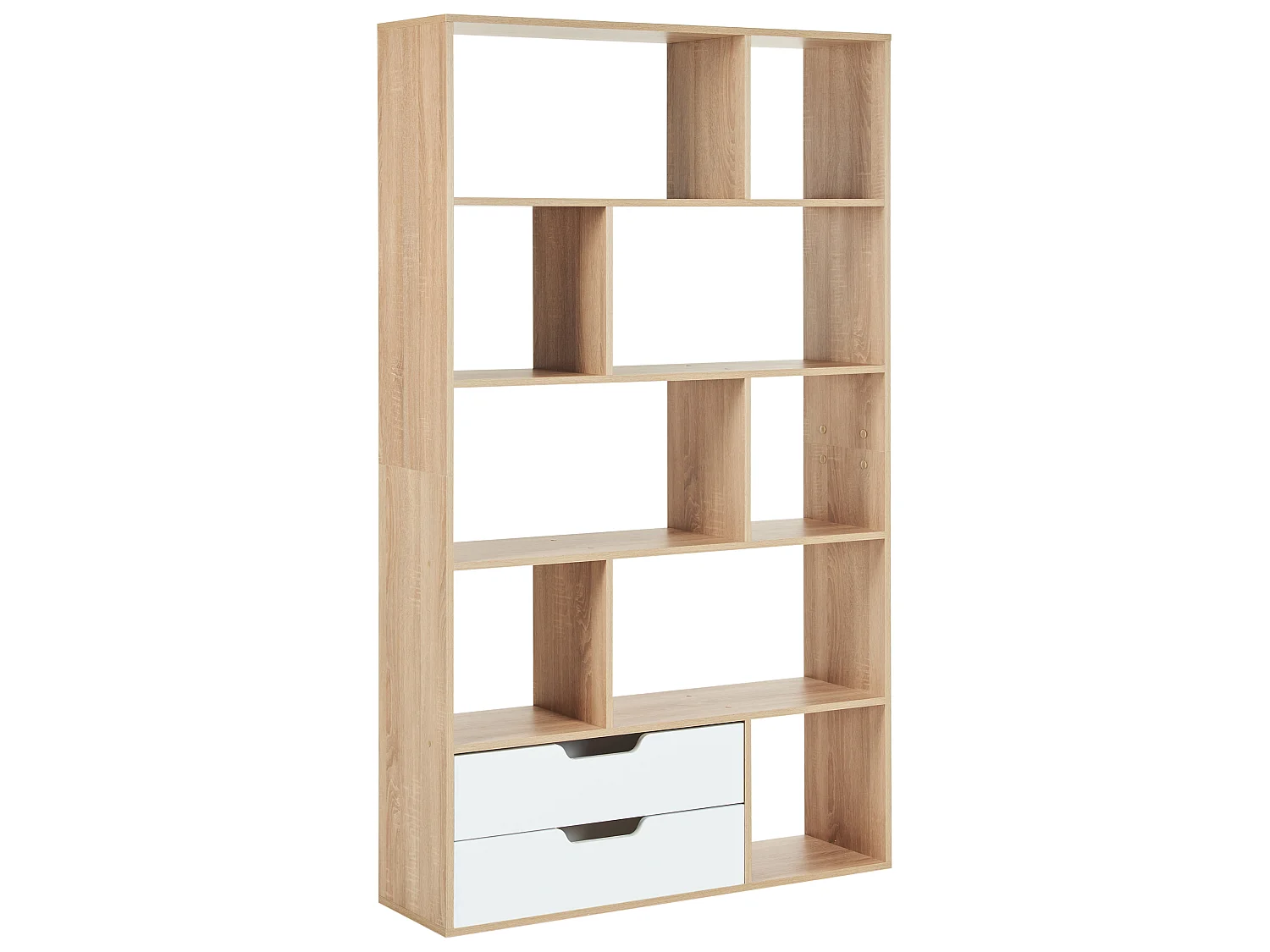 Bibliothèque WADENA 185 cm Marron/blanc