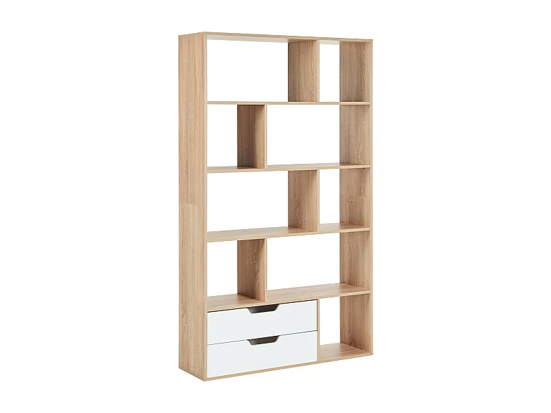 Estante WADENA 185 cm Castanho/Branco