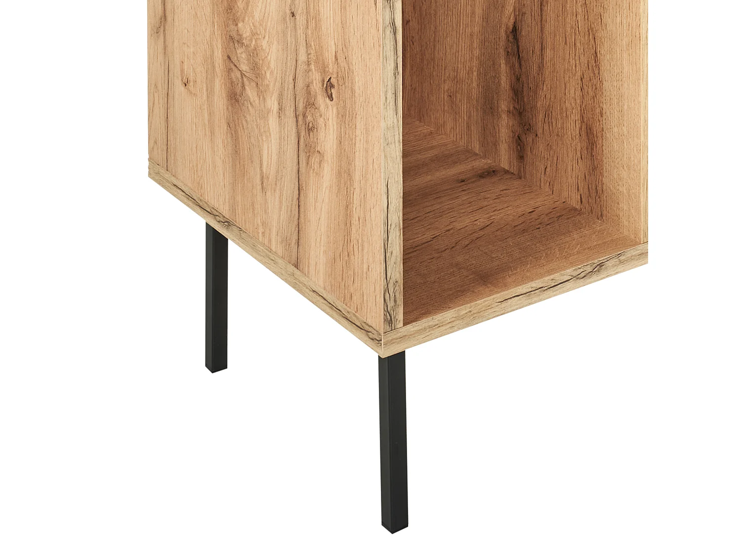 Bücherregal heller Holzfarbton mit 11 Regalböden 3 Türen Amos