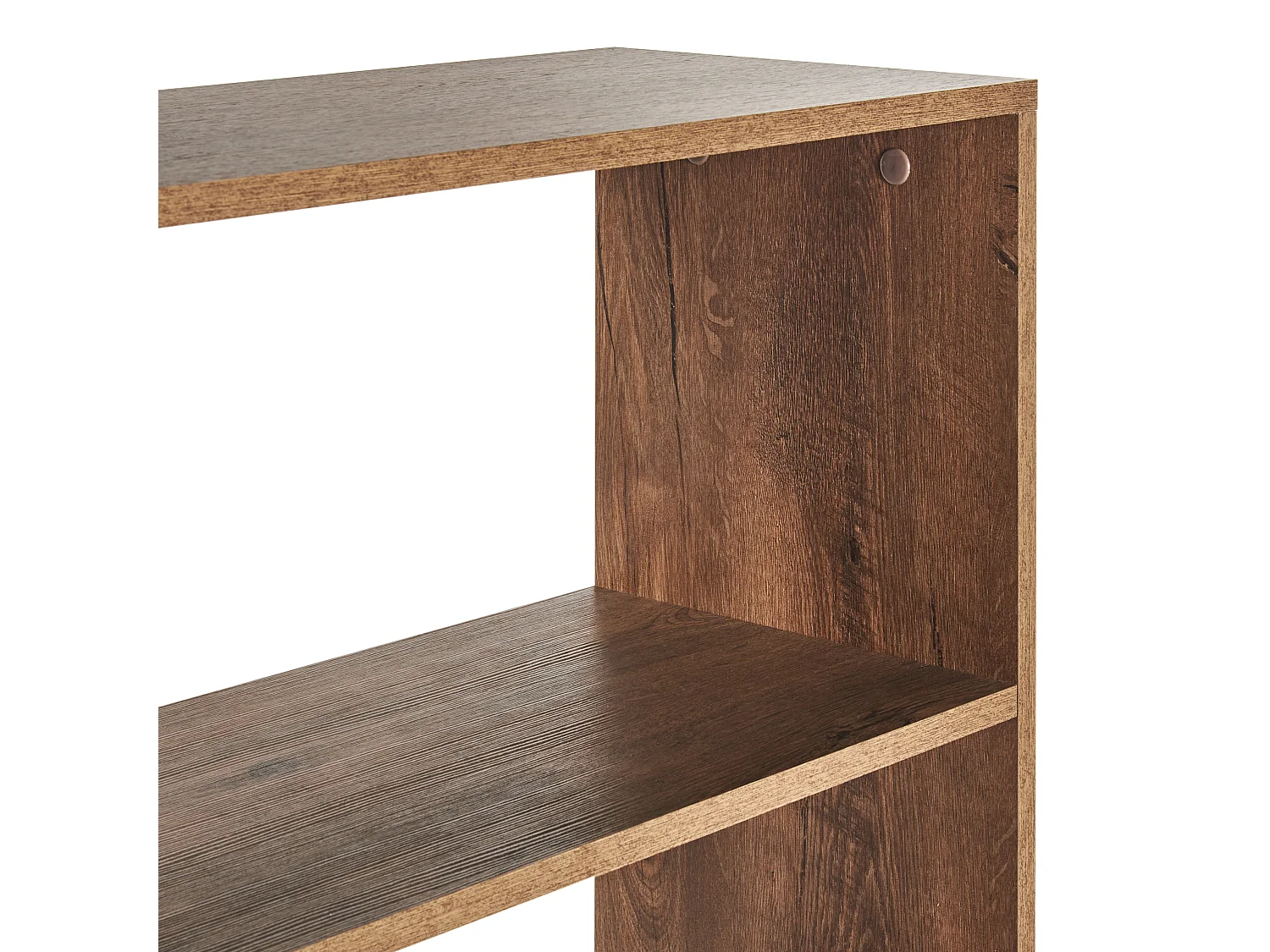 Bibliothèque 4 étagères NANTON 140 cm Marron foncé