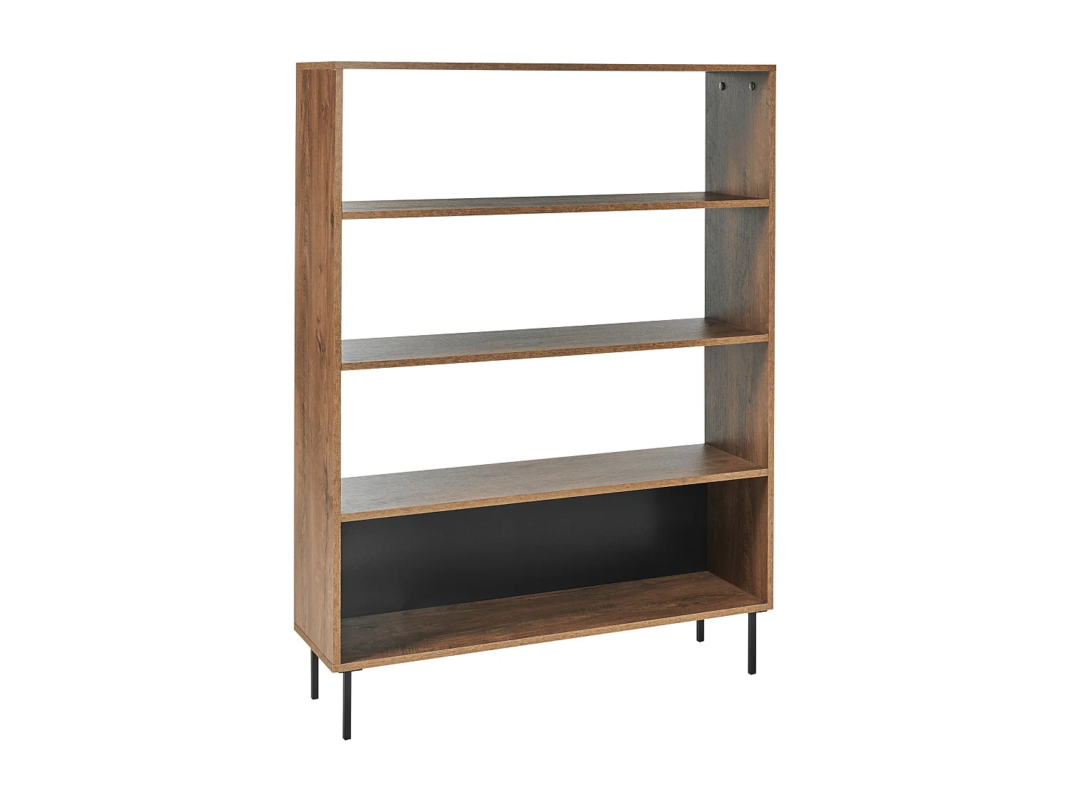 Libreria a 4 ripiani NANTON Legno 140 cm Marrone scuro
