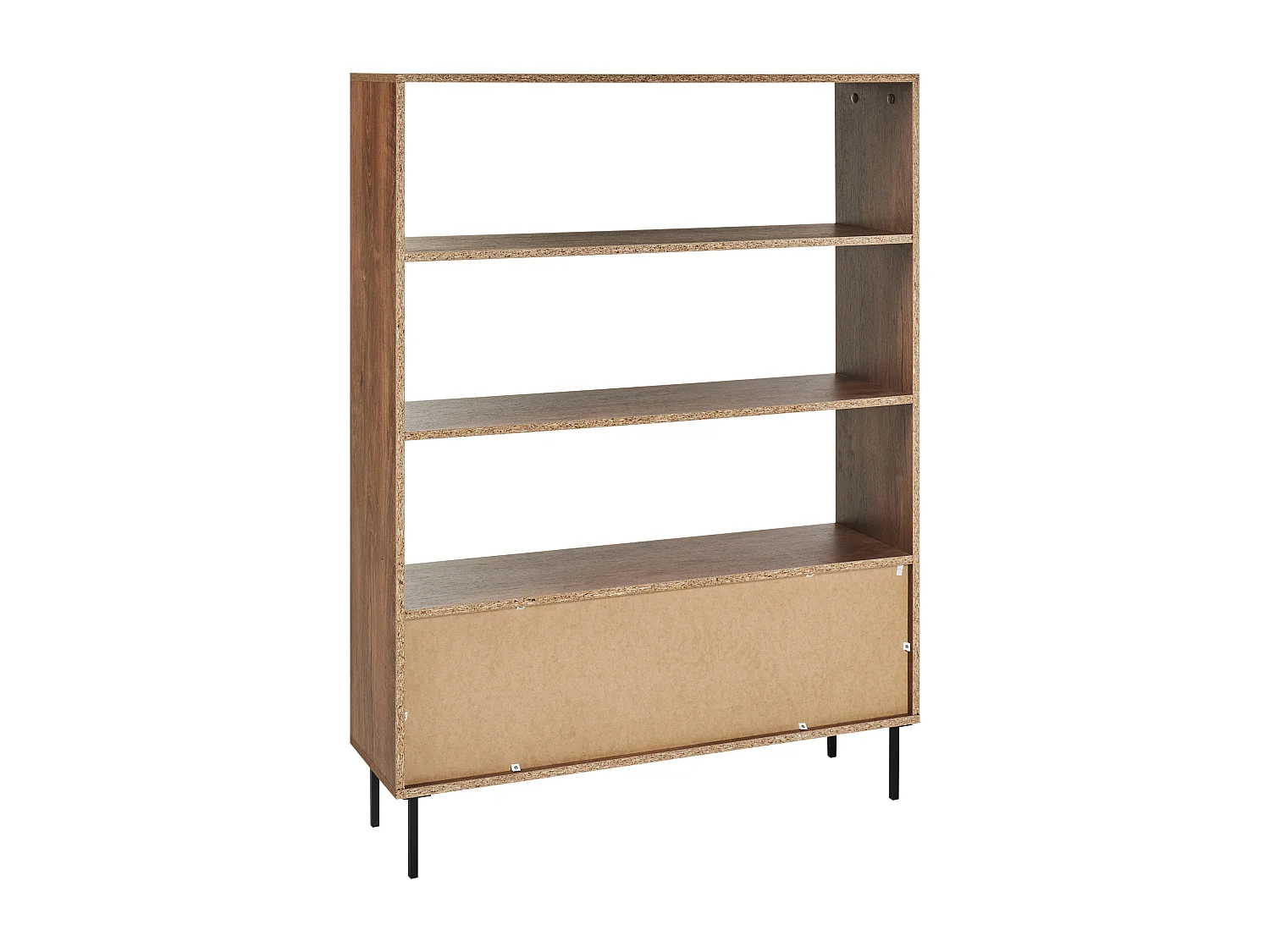 Libreria a 4 ripiani NANTON Legno 140 cm Marrone scuro