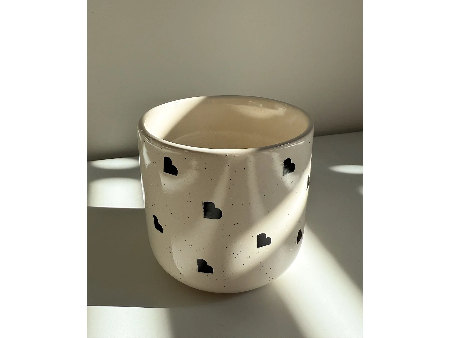 Set de 4 mugs ANNISE Grès Blanc cassé