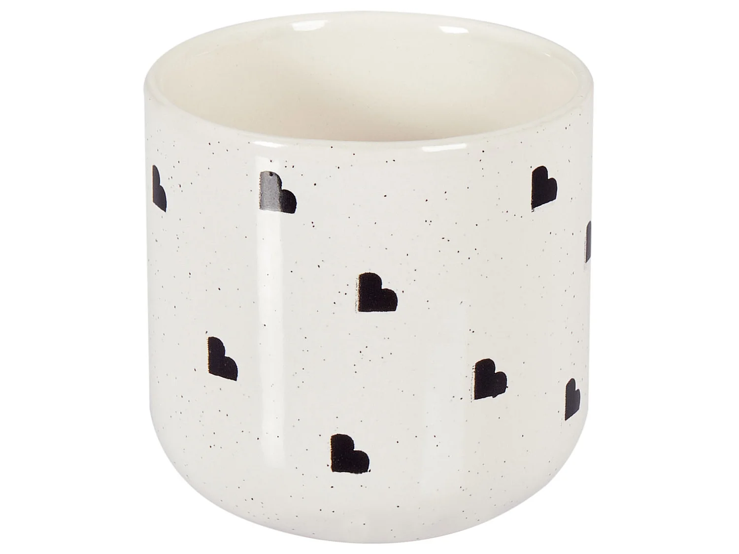 Set of 4 Mugs ANNISE Stoneware Off-White