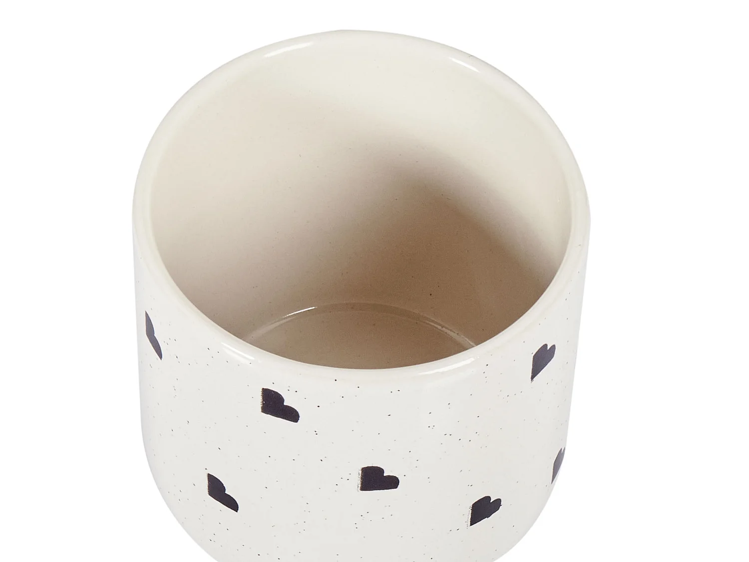 Set of 4 Mugs ANNISE Stoneware Off-White