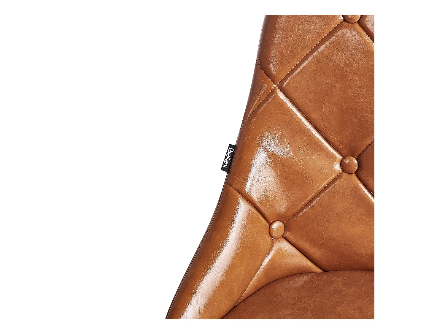 Lot de 2 chaises de salle à manger VALERIE Cuir PU Marron doré