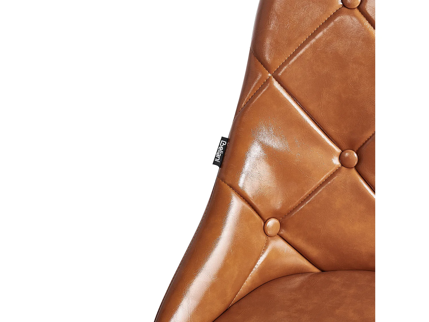 Lot de 2 chaises de salle à manger VALERIE Cuir PU Marron doré