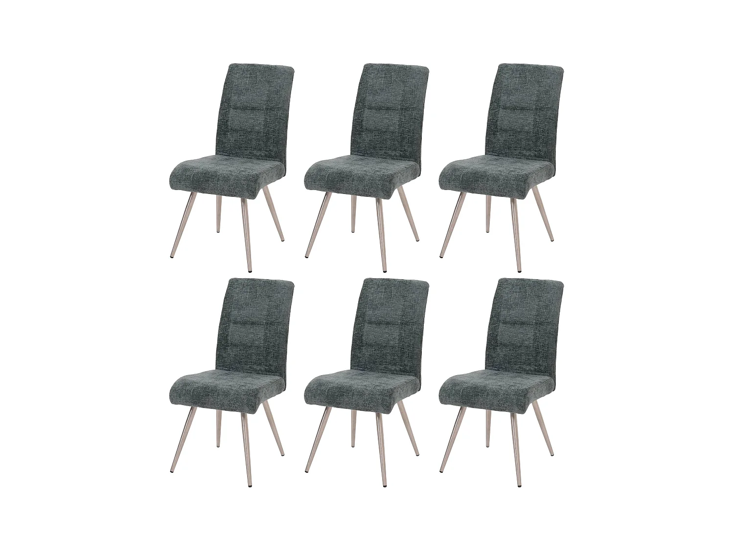 Chaise de salle à manger MCW-G55 (lot de 6),  bleu-vert