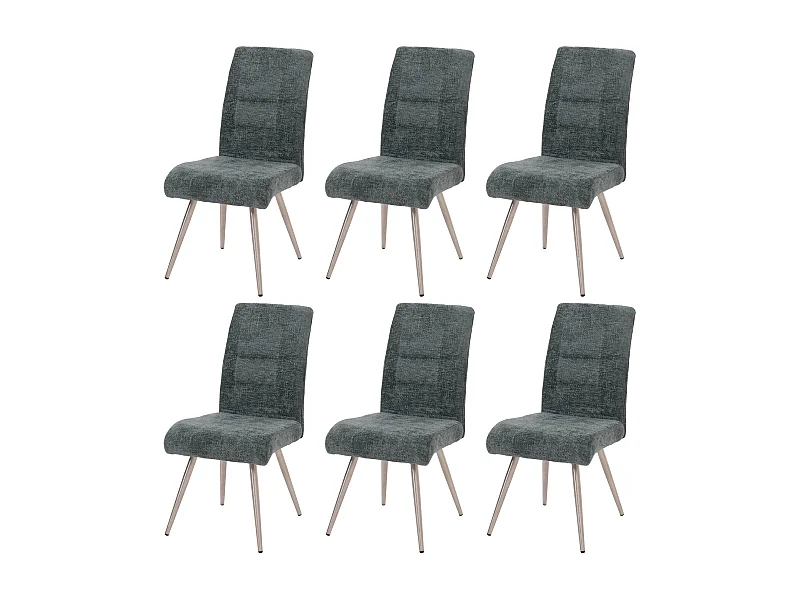 Chaise de salle à manger MCW-G55 (lot de 6),  bleu-vert