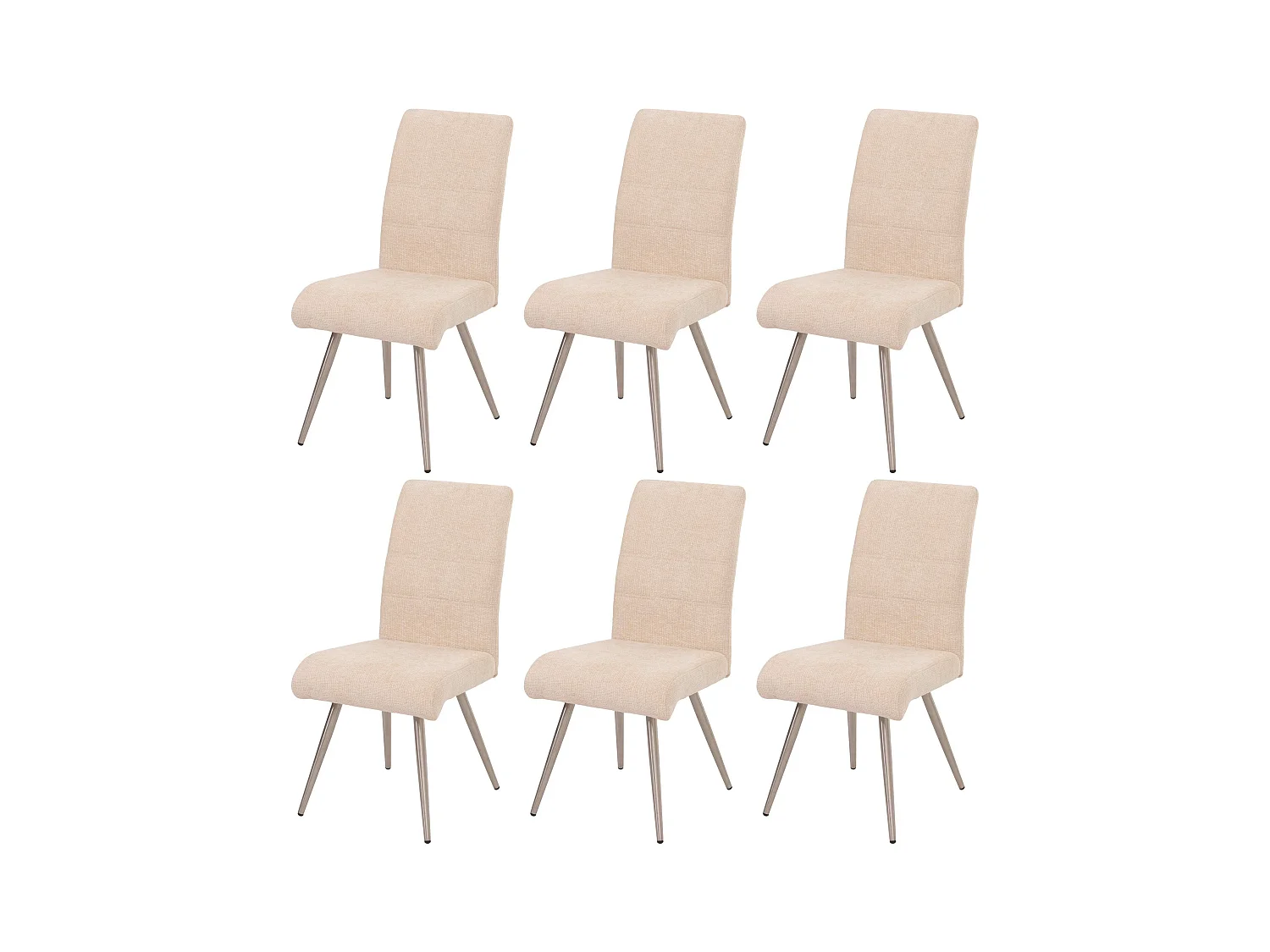 Chaise de salle à manger MCW-G55 (lot de 6),  crème