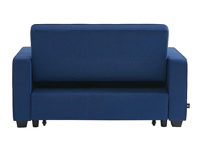 Canapé droit convertible tissu 2 places bleu ÉPIDOTE