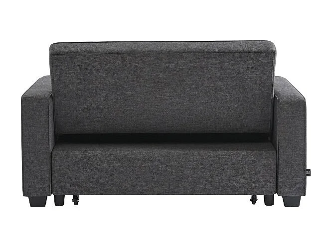 Canapé droit convertible tissu 2 places gris ÉPIDOTE