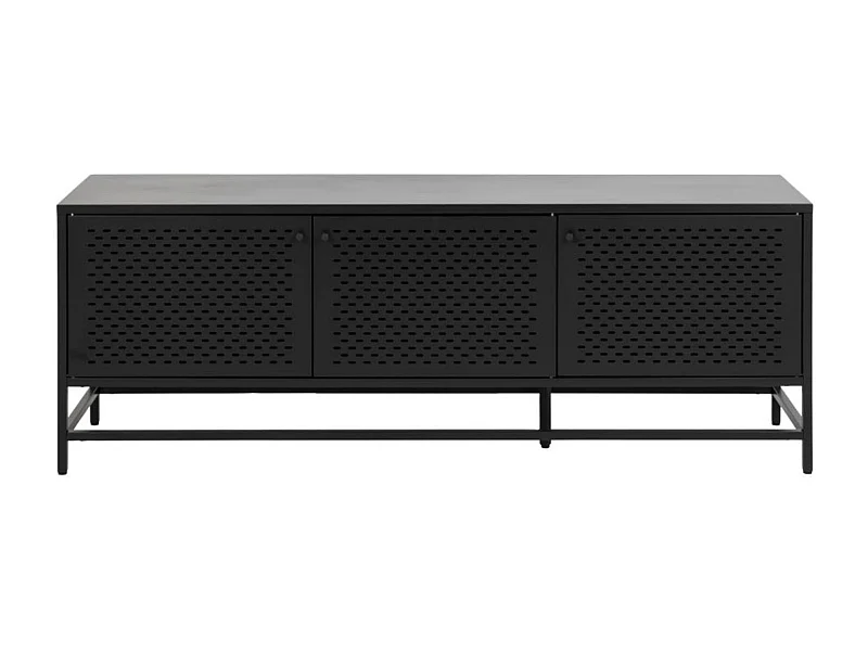 Buffet bas scandinave en métal noir 3 portes L160 - HARLOW