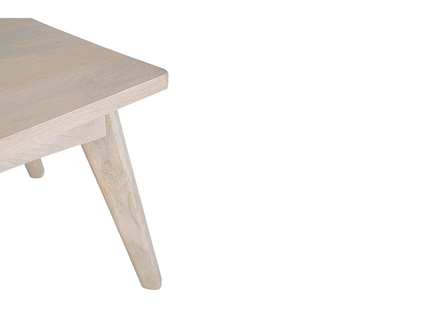 Table de basse rectangulaire en bois blanchi L115 - SHANNA