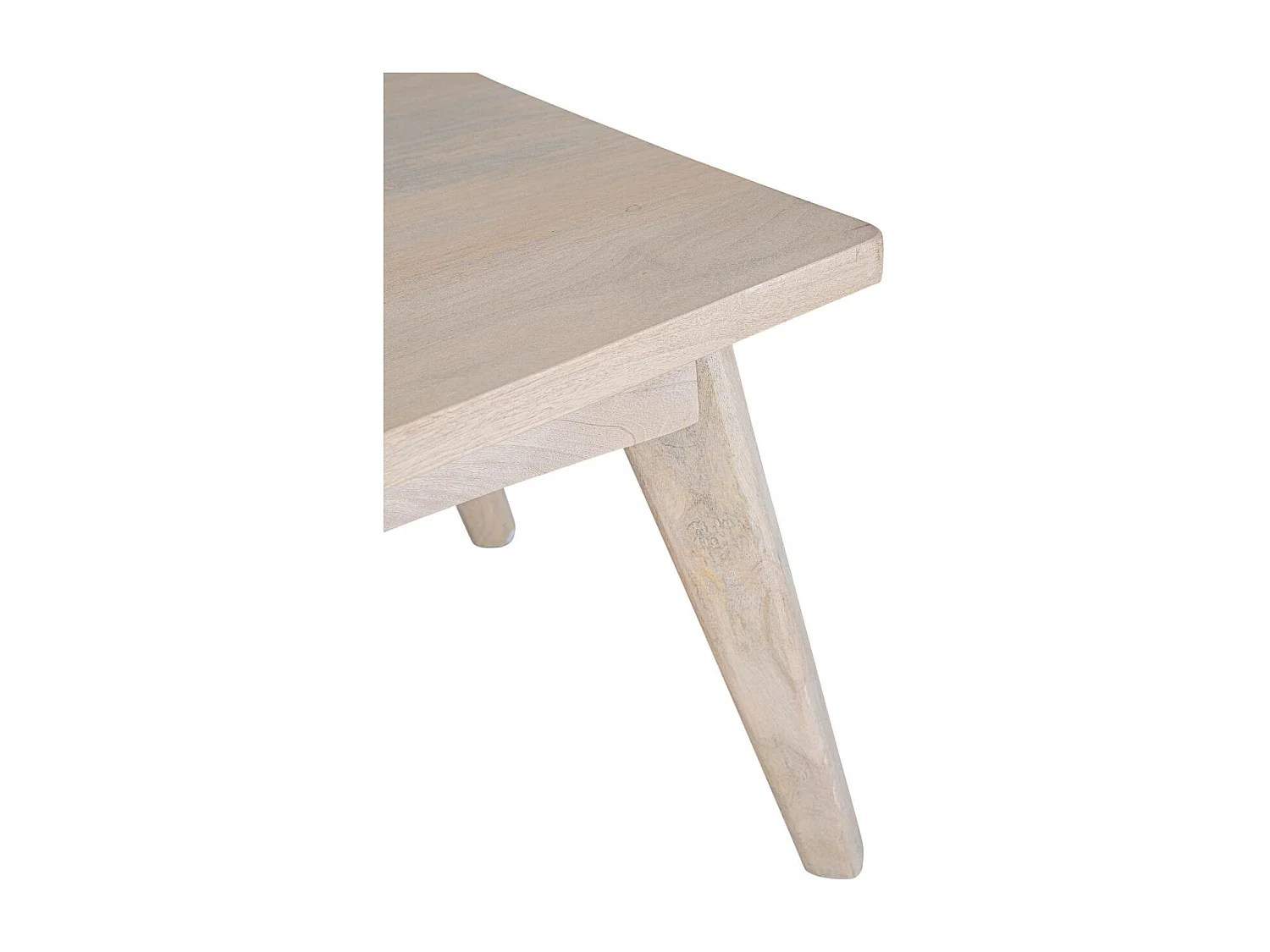 Table de basse rectangulaire en bois blanchi L115 - SHANNA