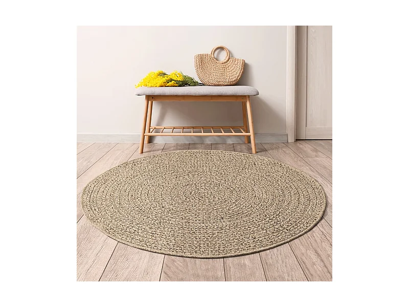 Teppich 160 cm Jute-Optik Innen und Außen