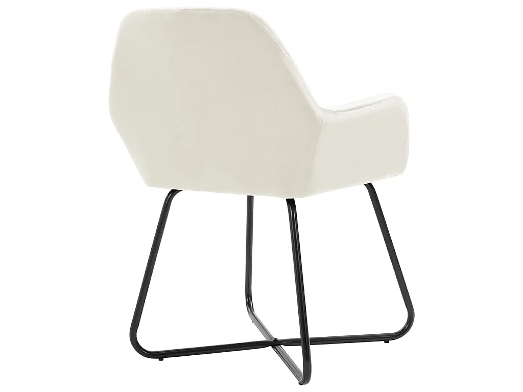Esszimmerstühle 4 Stk. Creme Samt