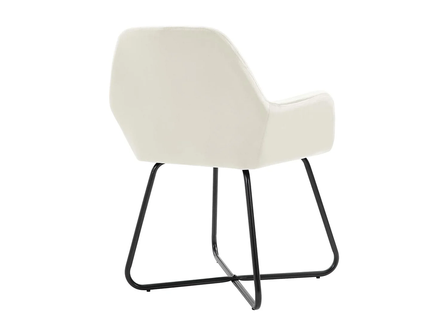 Chaises à manger lot de 6 crème velours