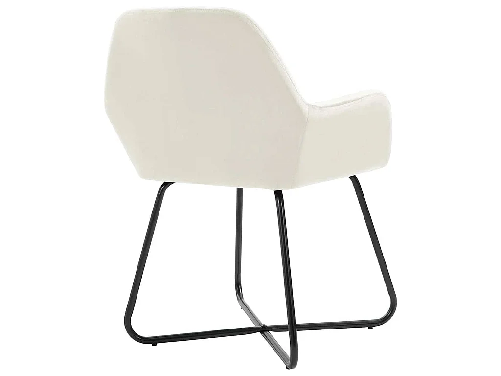 Chaises à manger lot de 6 crème velours