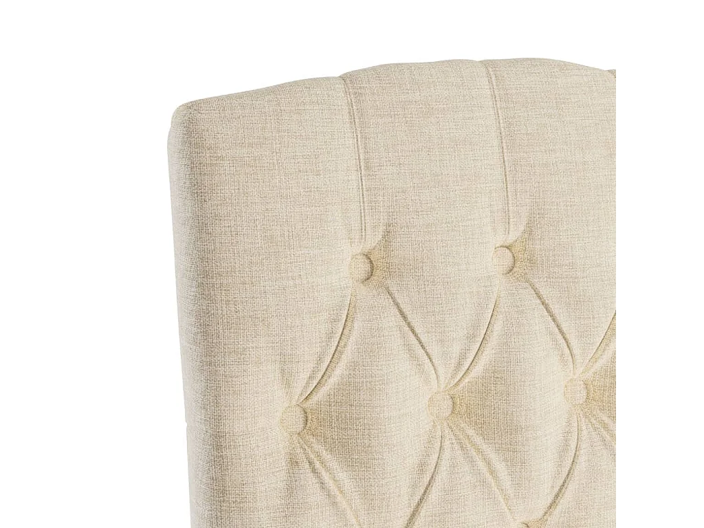 Sillas de comedor 4 unidades tela con apariencia de lino beige