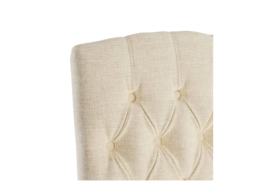 Chaises à manger lot de 4 beige tissu à l'aspect de lin