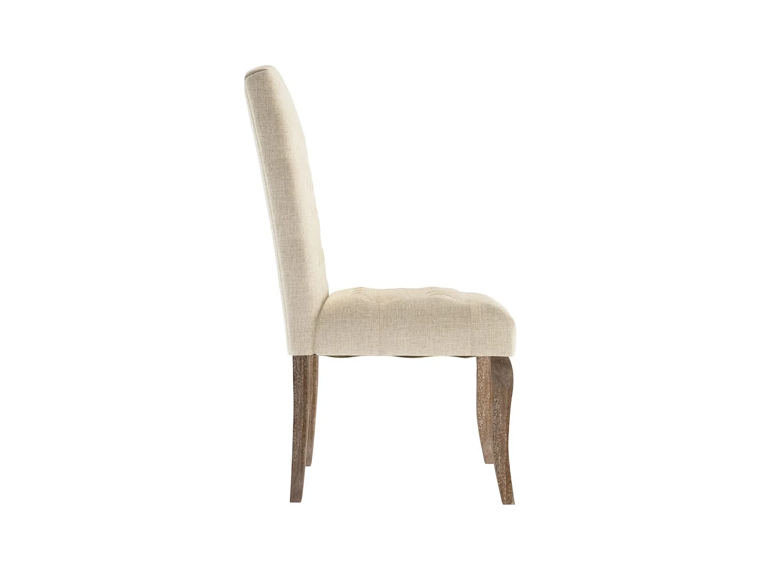 Chaises à manger lot de 4 beige tissu à l'aspect de lin