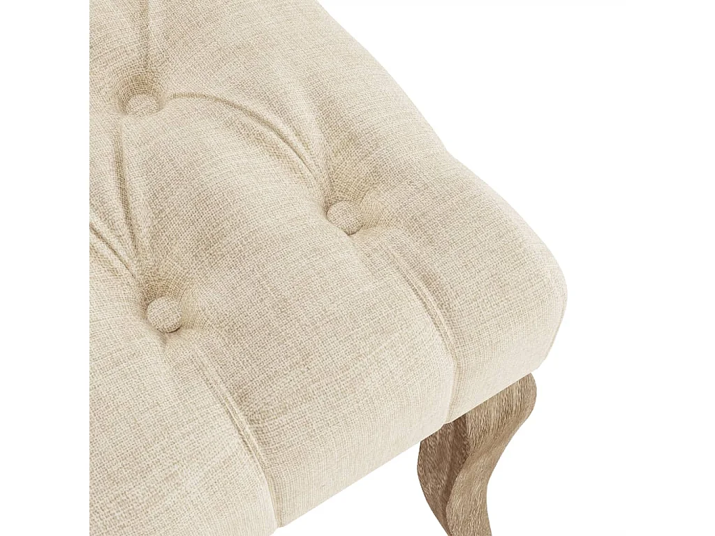 Chaises à manger lot de 4 beige tissu à l'aspect de lin