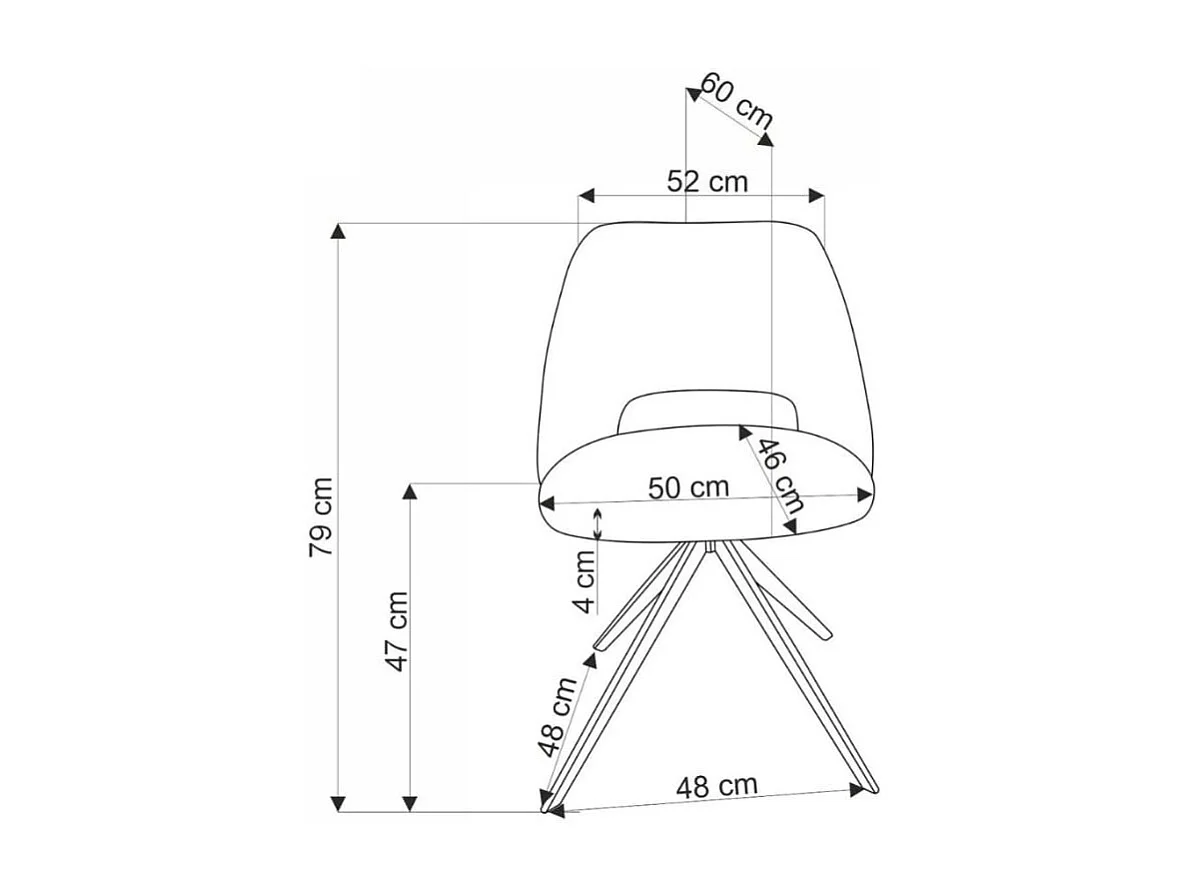 Chaise design vert olive pivotante a 180° Danilo