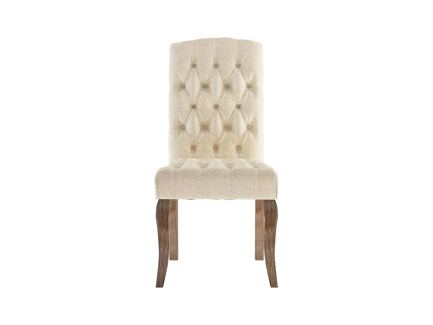 Chaises à manger lot de 6 beige tissu à l'aspect de lin