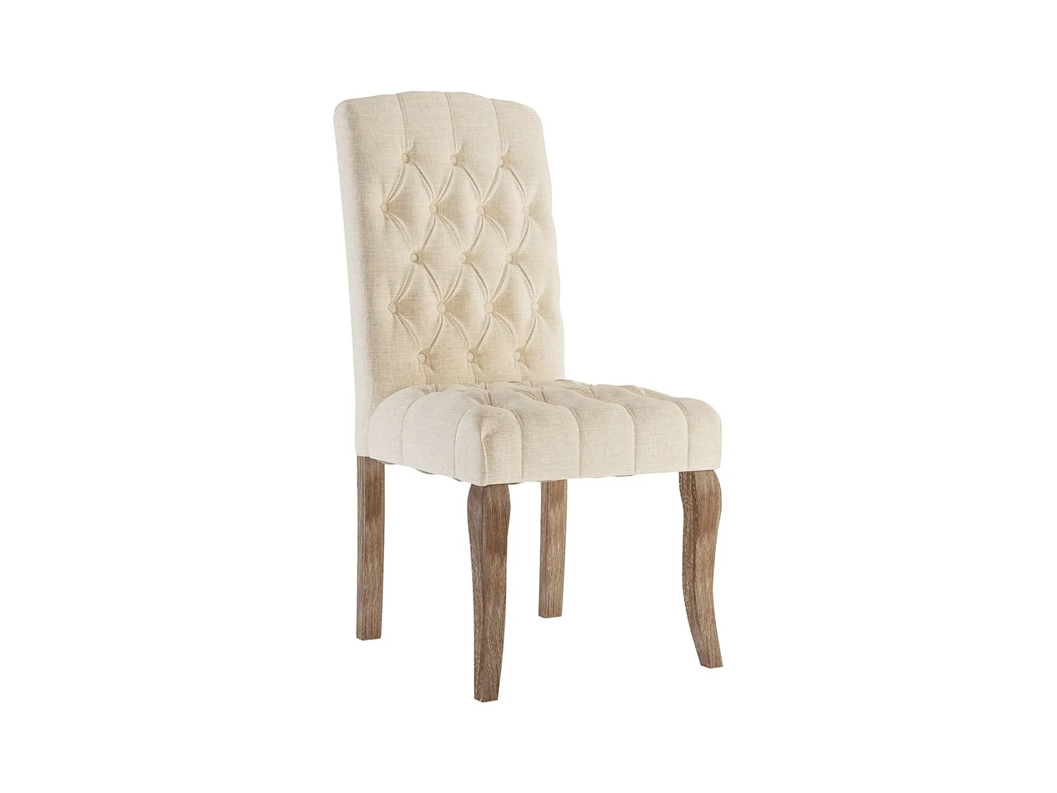 Chaises à manger lot de 6 beige tissu à l'aspect de lin