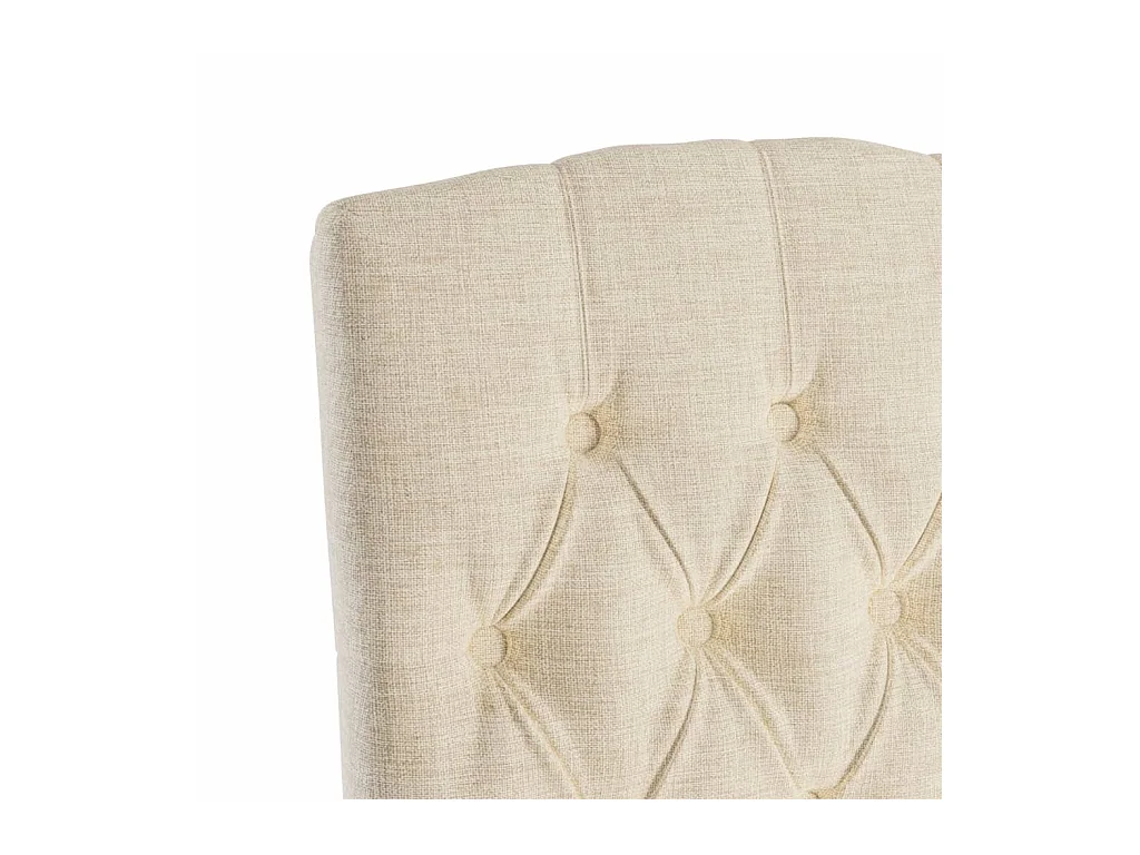 Chaises à manger lot de 6 beige tissu à l'aspect de lin