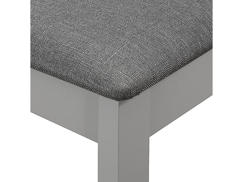 Esszimmerstühle mit Kissen 2 Stk. Grau Massivholz