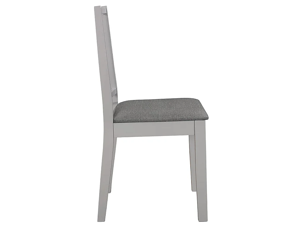 Cadeiras de jantar com almofadões 2 pcs madeira maciça cinzento