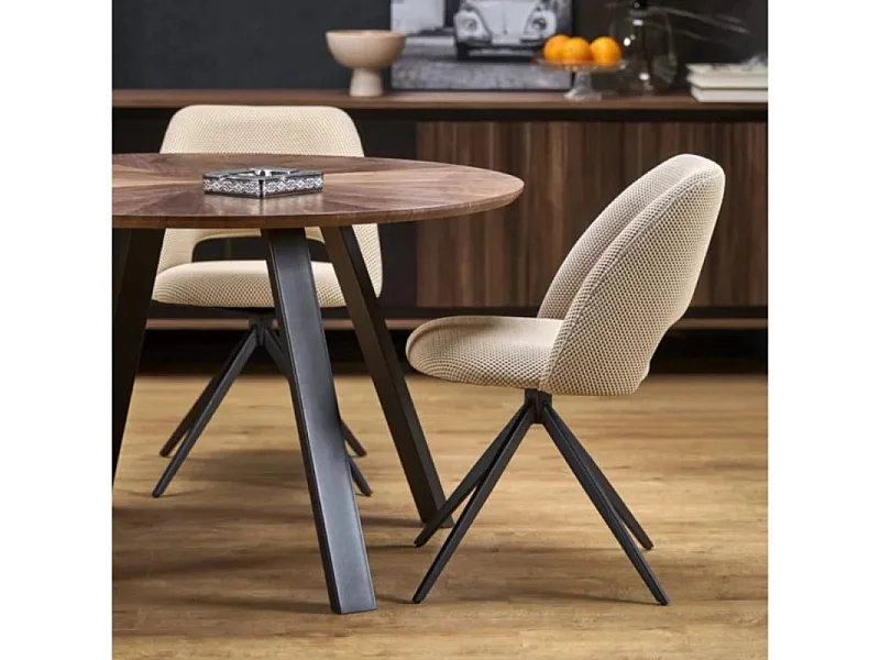 Silla de diseño Danilo giratoria 180° beige