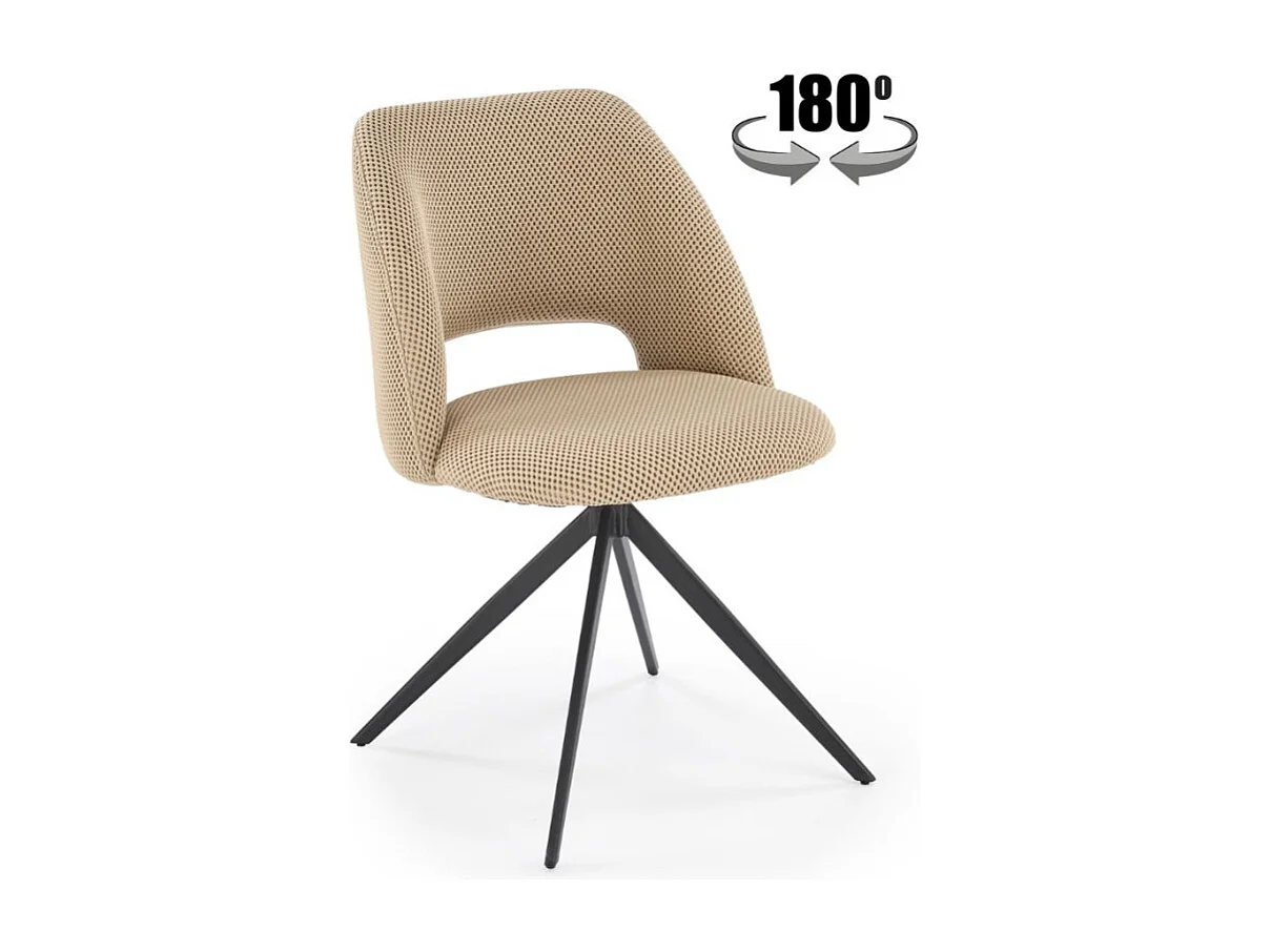 Chaise design beige pivotante a 180° Danilo