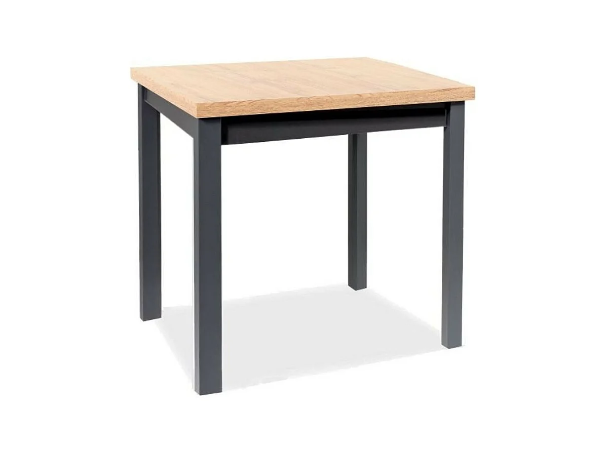 Table de cuisine noir & chêne 90 x 65 cm Loka