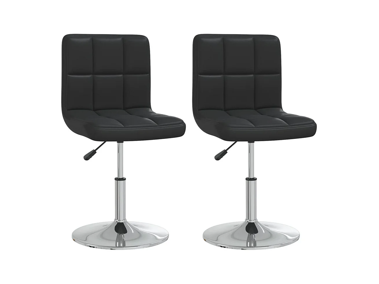 Sillas de comedor 2 unidades cuero sintético negro