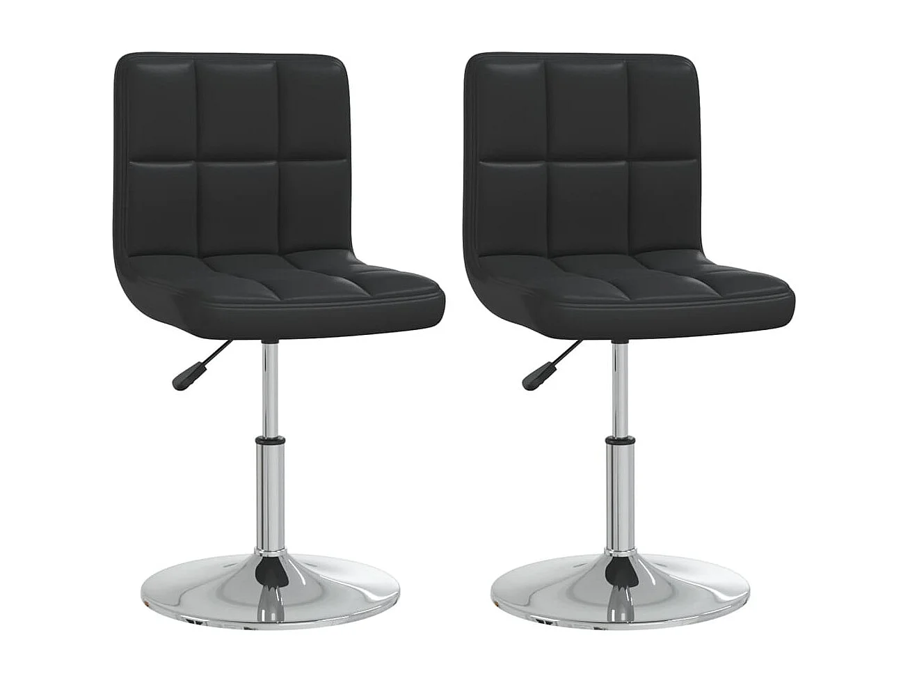 Chaises à manger lot de 2 noir similicuir