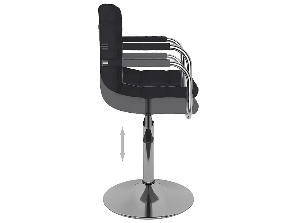 Chaise de salle à manger Tissu Noir