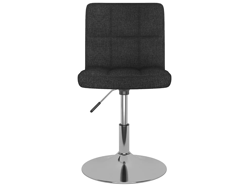 Sedie da Pranzo Girevoli 2 pz Nere in Tessuto