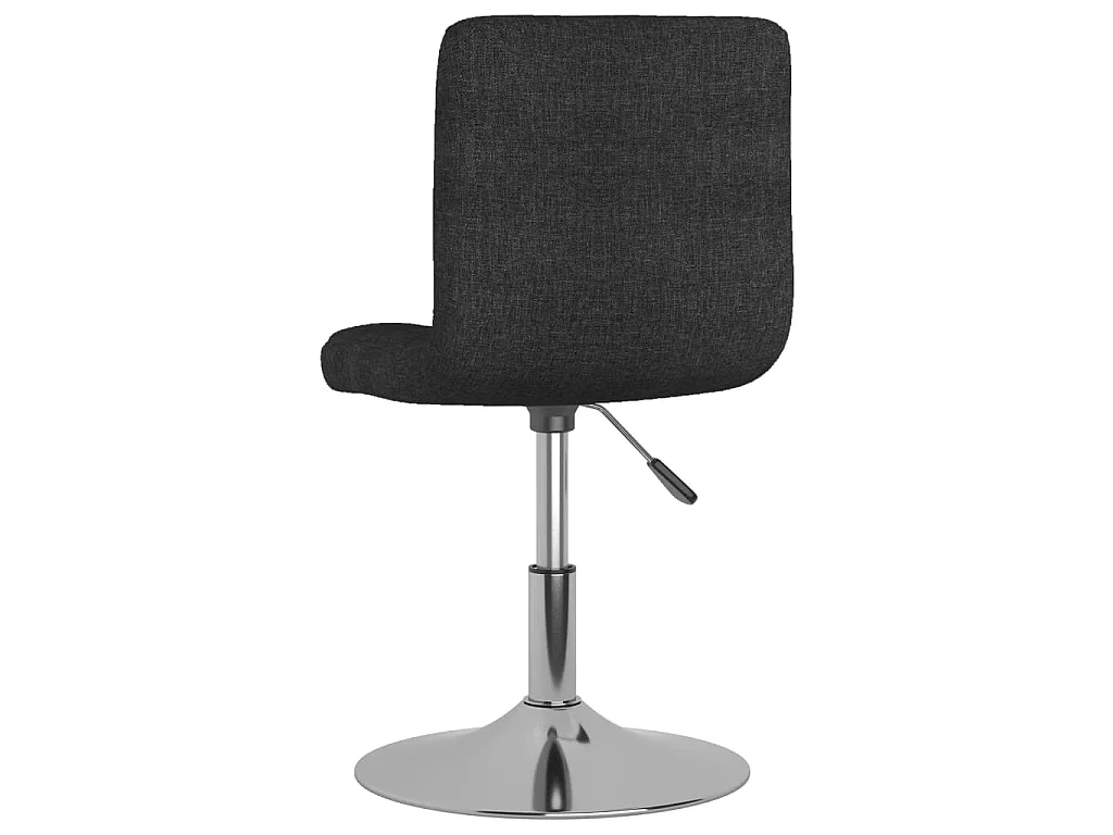 Sedie da Pranzo Girevoli 2 pz Nere in Tessuto