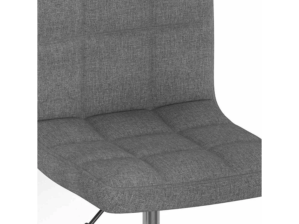 Cadeiras de jantar giratórias 2 pcs tecido cinzento-claro