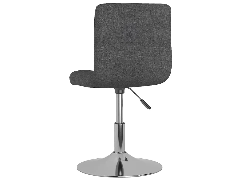 Chaises pivotantes à manger lot de 4 Gris foncé Tissu