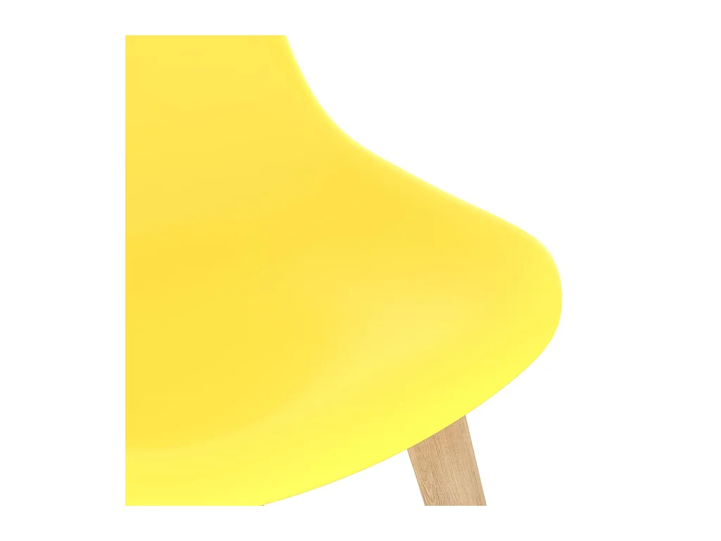 Eetkamerstoelen 2 st kunststof geel