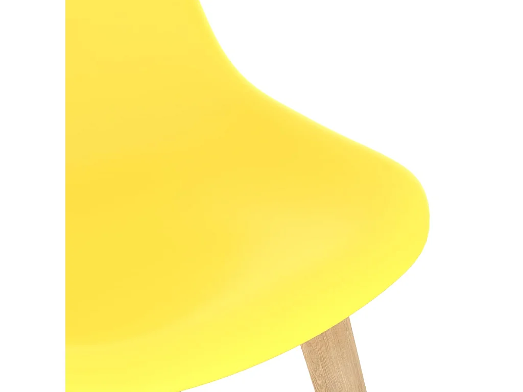 Eetkamerstoelen 2 st kunststof geel