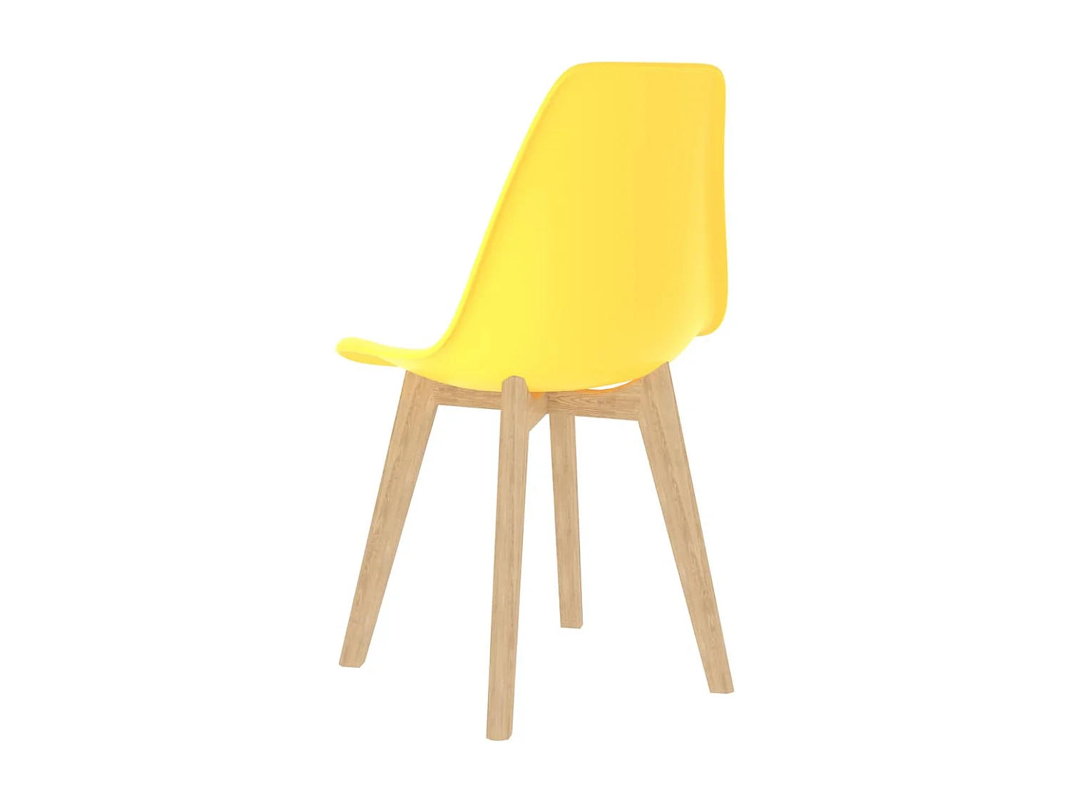Sillas de comedor 6 unidades plástico amarillo