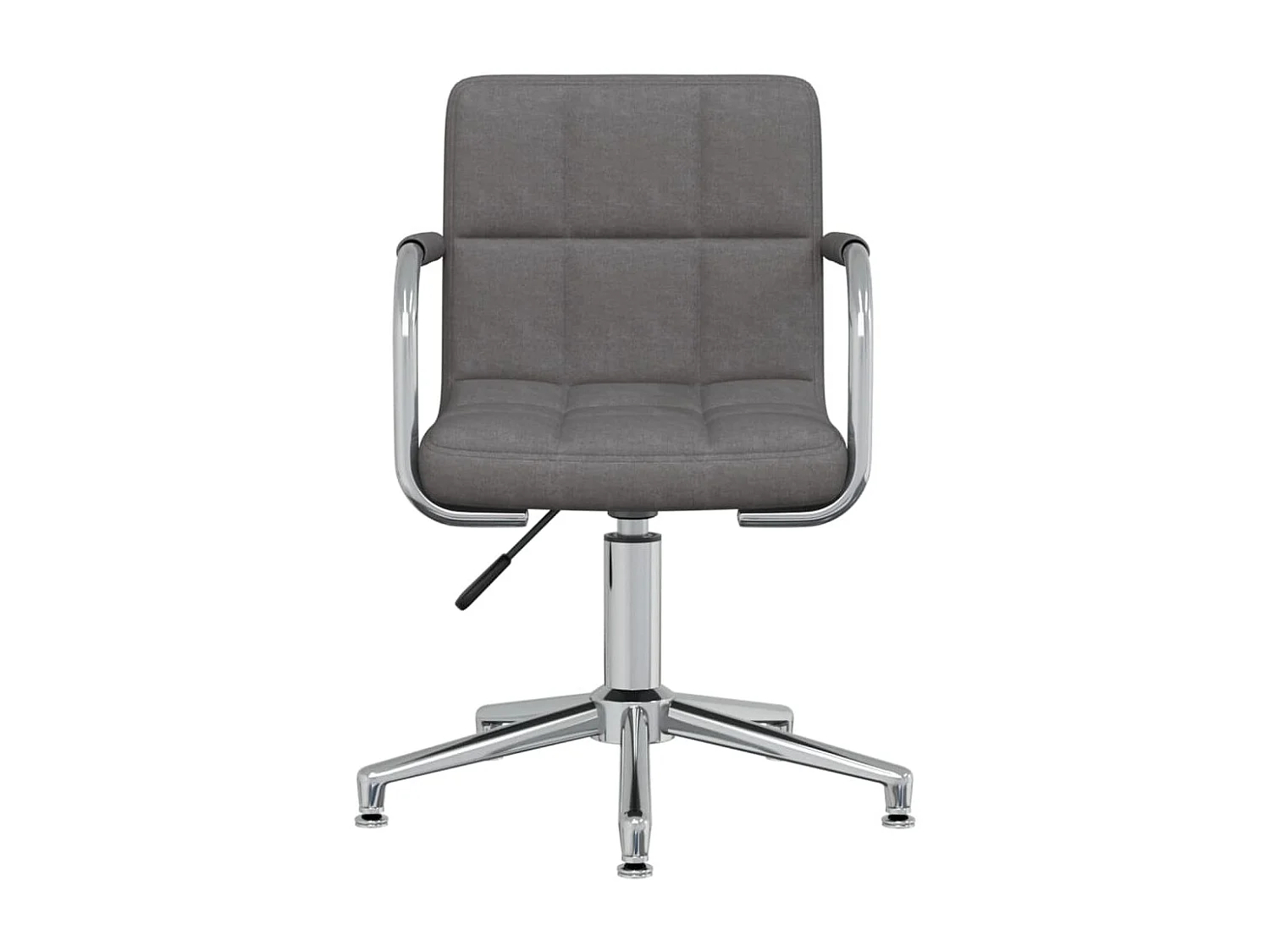 Chaise pivotante de salle à manger Gris foncé Tissu