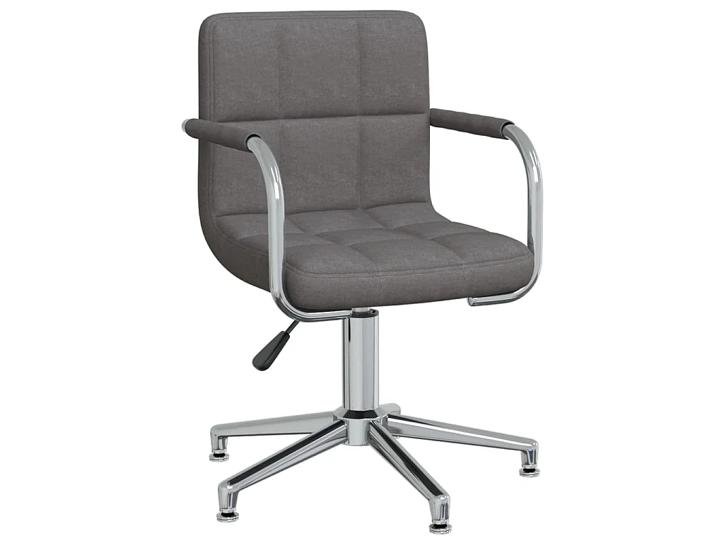 Chaise pivotante de salle à manger Gris foncé Tissu
